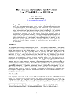 the semiannual thermospheric density variation from 1970 to 2002