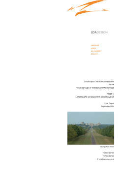 Landscape Character Assessment for the Royal Borough of Windsor