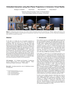 Embodied Interaction using Non-Planar Projections in Immersive