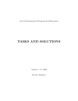 tasks and solutions - International Olympiad in Informatics
