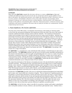 Proposal - The Quilt Index