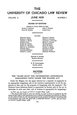 The "Globe Rule" for Determining Appropriate