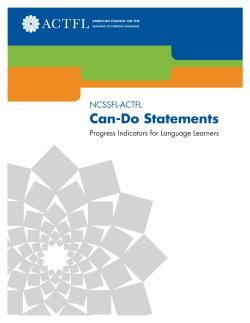Can-Do Statements