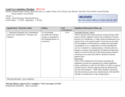 Land Use Committee meeting 1/17/2007