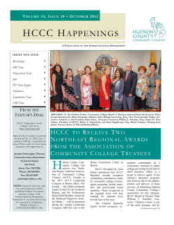 October 2012 - Hudson County Community College