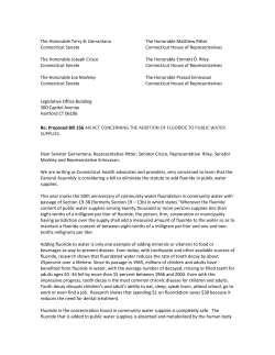 Sample Letter Opposing a Proposal - Connecticut Oral Health Initiative