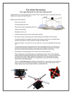 The Solar Revolution