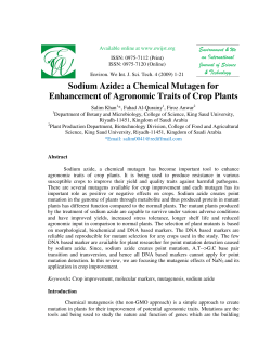 Sodium Azide: a Chemical Mutagen for Enhancement