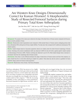 Are Western Knee Designs Dimensionally Correct for Korean
