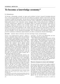 To become a knowledge economy