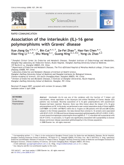 (IL)-16 gene polymorphisms with Graves` disease