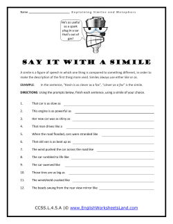 Say it with a Simile - English Worksheets Land