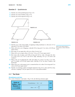 163 Exercise 3 ◆ Quadrilaterals 6&ndash;4 The Circle Circle of Radius r