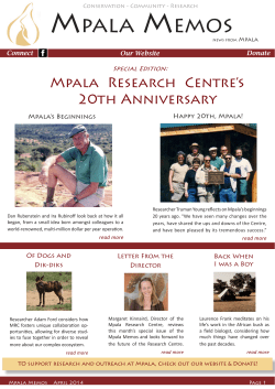 Mpala Memos - Mpala Research Centre