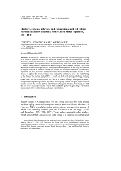 Ideology, economic interests, and congressional roll