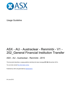 202 General Financial Institution Transfer ASX - AU