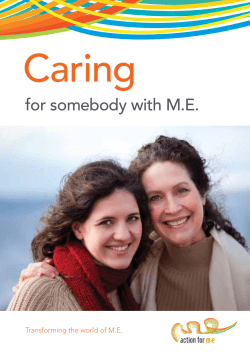 Caring for somebody with M.E.