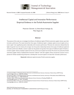 Intellectual Capital and Innovation Performance: Empirical Evidence