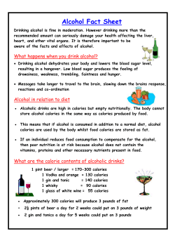 Alcohol Fact Sheet