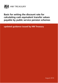 HMTguidance on discount rate
