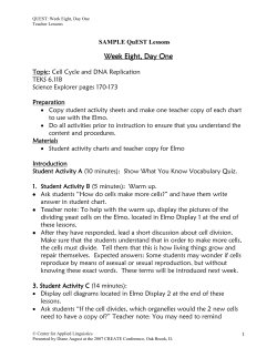 Sample QuEST Lessons: Week Eight