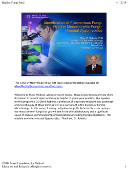 the PDF - Mayo Medical Laboratories