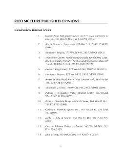 REED MCCLURE PUBLISHED OPINIONS