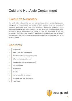 Cold and Hot Aisle Containment - Cross