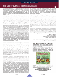 the use of suffixes in mineral names