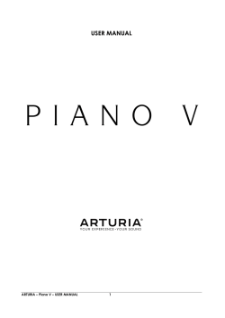 User Manual Piano V
