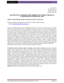 Ash Melting Temperature Prediction from Chemical