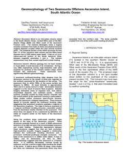 Geomorphology of Two Seamounts Offshore