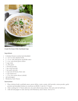 Crock Pot Green Chile Enchilada Soup Ingredients &bull; 4 chicken