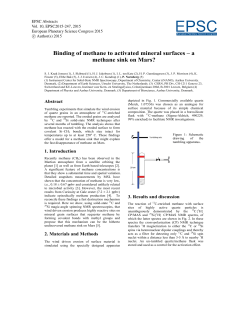 Binding of methane to activated mineral surfaces – a methane sink
