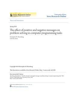 The effect of positive and negative messages on problem solving in