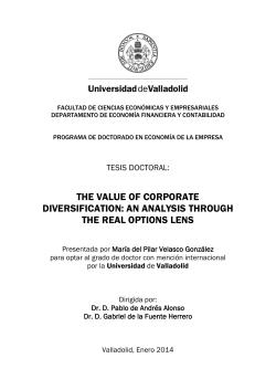 the value of corporate diversification: an analysis through