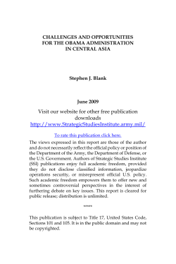 challenges and opportunities for the obama administration in central