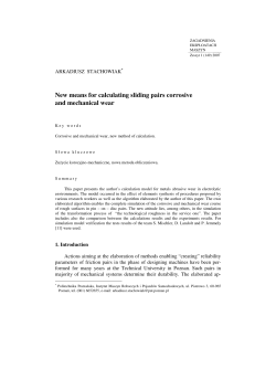 New means for calculating sliding pairs corrosive and