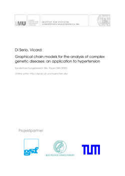 Graphical chain models for the analysis of complex genetic diseases