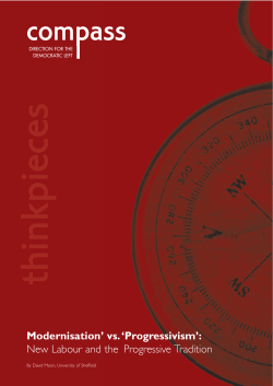`Modernisation` vs.`Progressivism`