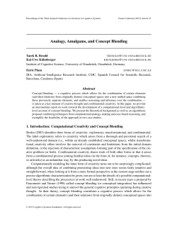 Analogy, Amalgams, and Concept Blending