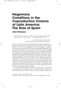 Hegemony Conditions in the Coproduction Cinema of Latin America