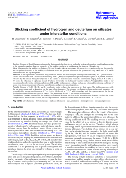 Sticking coefficient of hydrogen and deuterium on silicates under