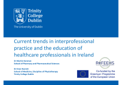 Current trends in interprofessional practice and the