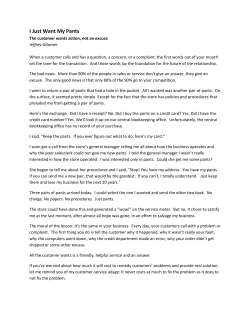 I Just Want My Pants - Integrated Time Systems