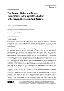 The Current Status and Future Expectations in Industrial