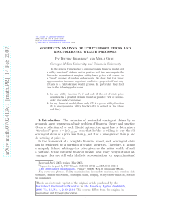 Sensitivity analysis of utility-based prices and risk