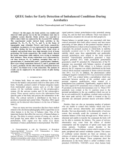 QEEG Index for Early Detection of Imbalanced Conditions