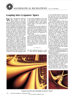 Leaping into Lyapunov space - the Max Planck Institute for the
