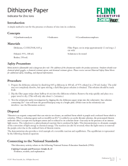 Dithizone Paper - Flinn Scientific